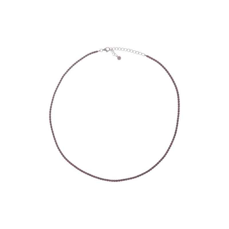 COLLANA TENNISMANIA ZIRCONI MARRONI DONNA AMEN 