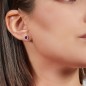 ORECCHINI CUORE DI ZIRCONE RUBINO DONNA AMEN ORECCHINI CUORE DI ZIRCONE RUBINO DONNA AMEN