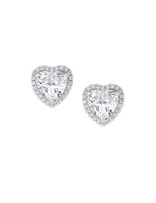 ORECCHINI BIG DIAMOND CUORE BIANCO DONNA AMEN  ETIHBBBZ AMEN