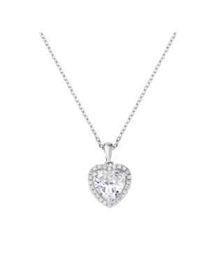 COLLANA BIG DIAMONDS CUORE BIANCO DONNA AMEN  CLTIHBBBZ AMEN