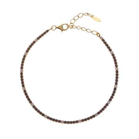 BRACCIALE TENNISMANIA ZIRCONI NERI E BIANCHI DONNA AMEN  BT1GNB17 AMEN