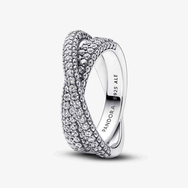 ANELLO PAVE' FASCIA INTRECCIATA MIS.48 DONNA PANDORA ANELLO PAVE' FASCIA INTRECCIATA MIS.48 DONNA PANDORA