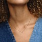 COLLANA CUORE CON TRE PIETRE PLACCATA ORO DONNA PANDORA COLLANA CUORE CON TRE PIETRE PLACCATA ORO DONNA PANDORA