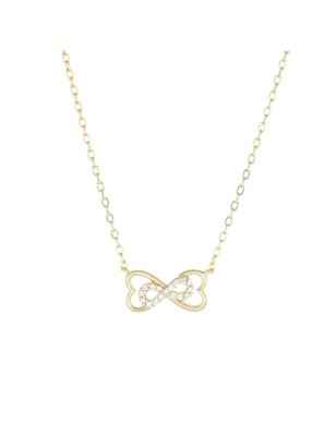 COLLANA DORATA CUORI E INFINITO DONNA AMEN  CLICGBZ AMEN