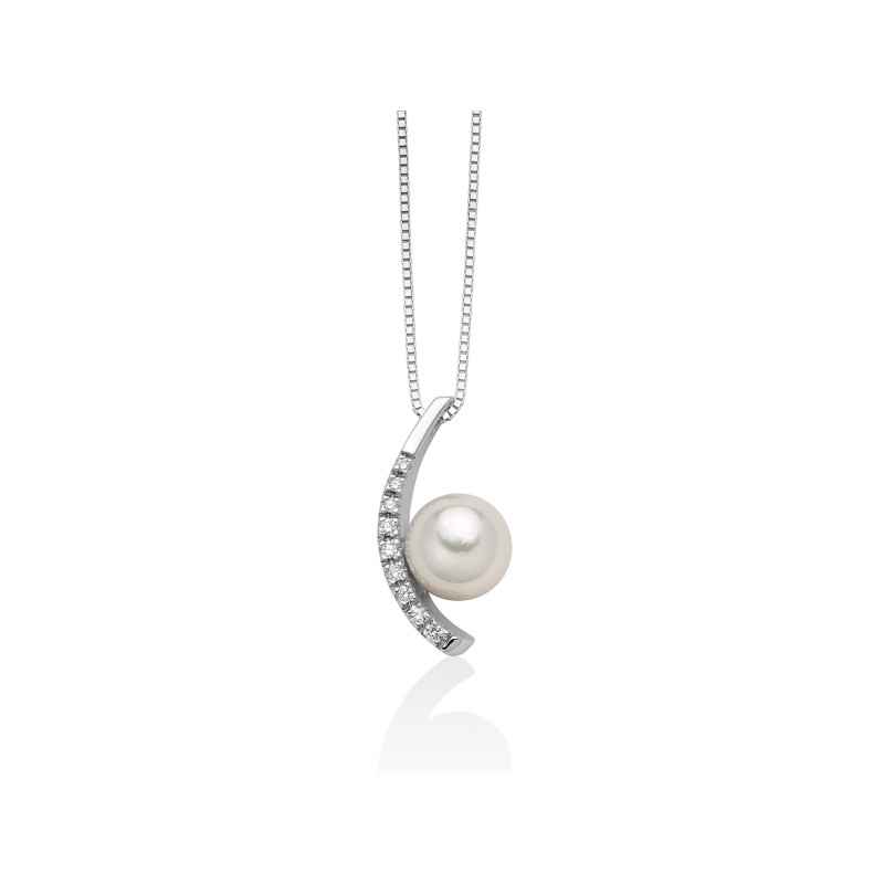 COLLANA PENDENTE PERLA AKOYA DONNA MILUNA LE PERLE COLLANA PENDENTE PERLA AKOYA DONNA MILUNA LE PERLE